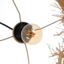 Natural fiber ceiling lamp, lighting 40 x 40 x 32 cm