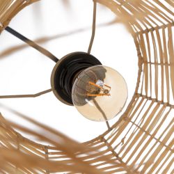 Natural fiber ceiling lamp, lighting 43 x 43 x 49 cm
