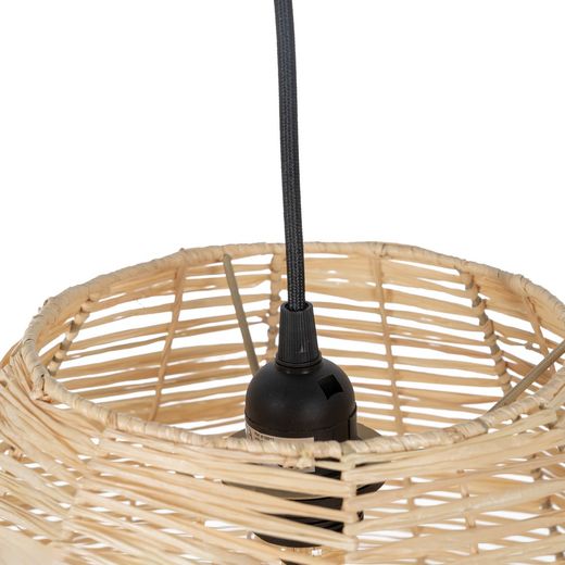 Natural fiber ceiling lamp, lighting 43 x 43 x 49 cm