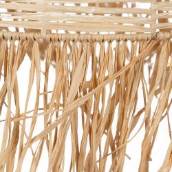 Natural fiber ceiling lamp, lighting 43 x 43 x 49 cm