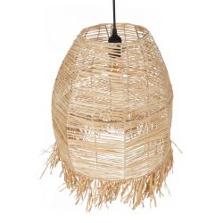 Natural fiber ceiling lamp, lighting 43 x 43 x 49 cm