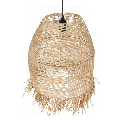 Natural fiber ceiling lamp, lighting 43 x 43 x 49 cm