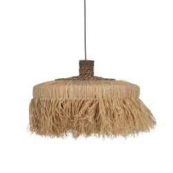 Natural fiber ceiling lamp, lighting 50 x 50 x 35 cm