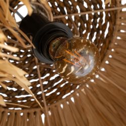 Natural fiber ceiling lamp, lighting 50 x 50 x 35 cm