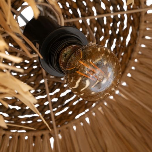 Natural fiber ceiling lamp, lighting 50 x 50 x 35 cm