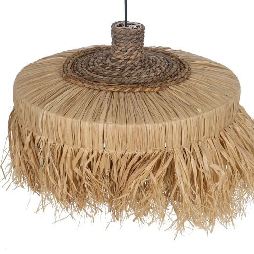 Natural fiber ceiling lamp, lighting 50 x 50 x 35 cm