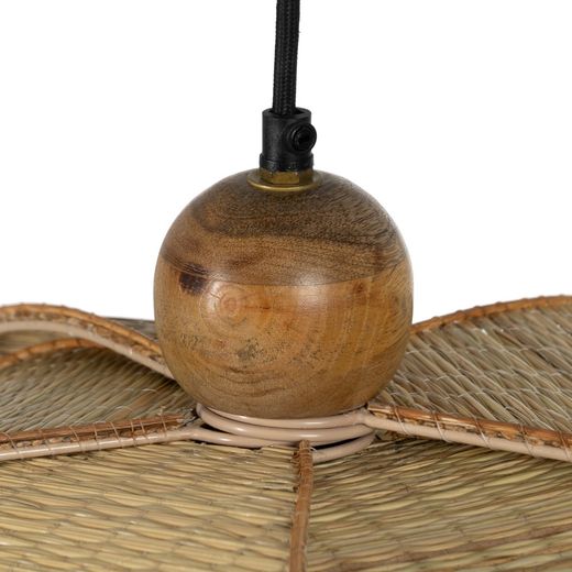Deckenleuchte aus Naturfasern, Maße: 60 x 60 x 30 cm