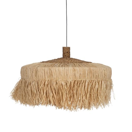 Natural fiber ceiling lamp, lighting 80 x 80 x 45 cm