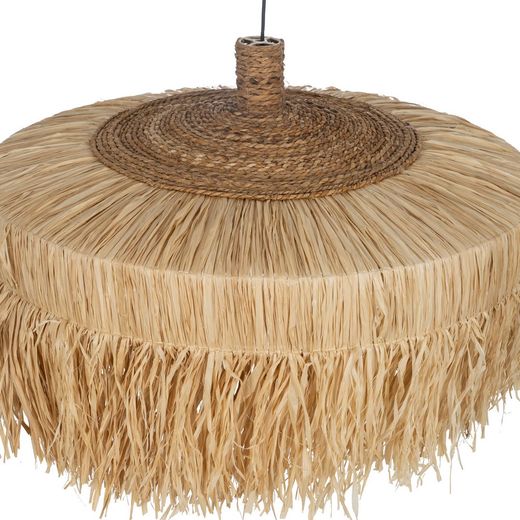 Natural fiber ceiling lamp, lighting 80 x 80 x 45 cm