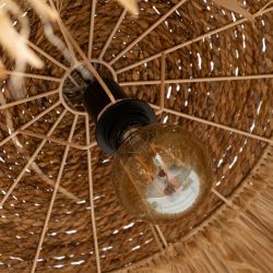 Natural fiber ceiling lamp, lighting 80 x 80 x 45 cm
