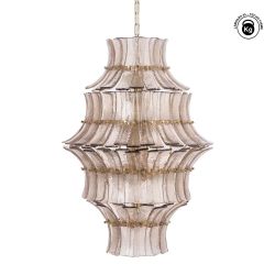 Grey crystal ceiling lamp, lighting 53 x 53 x 76 cm