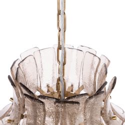 Grey crystal ceiling lamp, lighting 53 x 53 x 76 cm