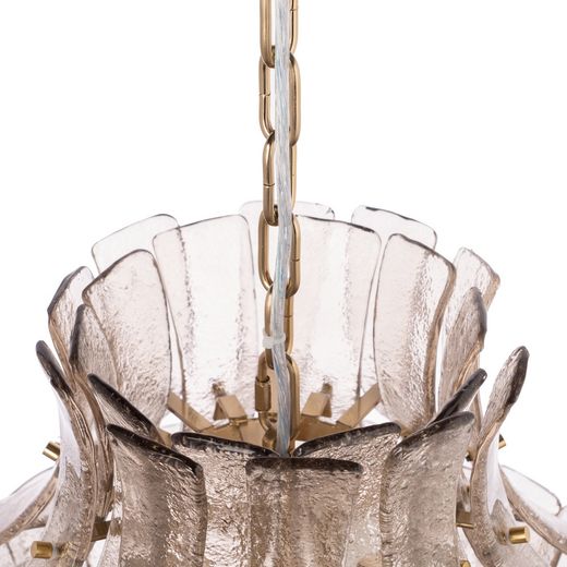 Grey crystal ceiling lamp, lighting 53 x 53 x 76 cm