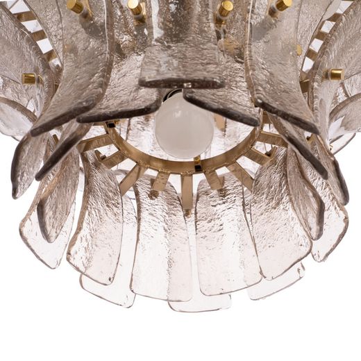 Grey crystal ceiling lamp, lighting 53 x 53 x 76 cm