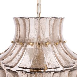 Grey crystal ceiling lamp, lighting 53 x 53 x 76 cm