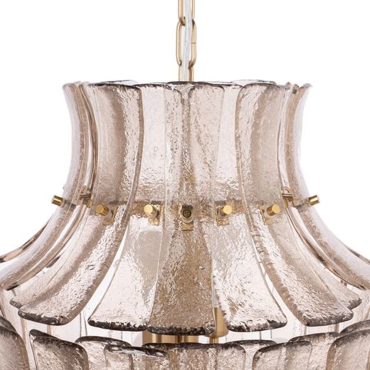 Grey crystal ceiling lamp, lighting 53 x 53 x 76 cm