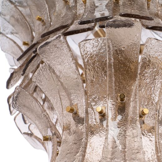 Grey crystal ceiling lamp, lighting 53 x 53 x 76 cm