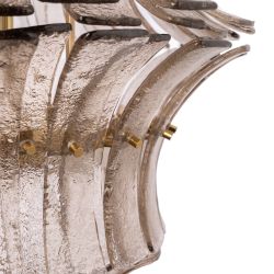 Grey crystal ceiling lamp, lighting 53 x 53 x 76 cm