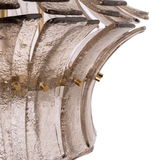 Grey crystal ceiling lamp, lighting 53 x 53 x 76 cm