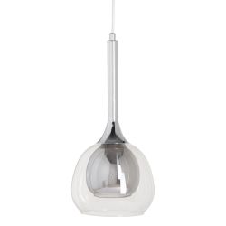 Grey metal and glass ceiling lamp 16 x 16 x 50 cm