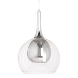 Grey metal and glass ceiling lamp 30 x 30 x 50 cm