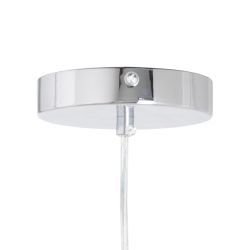 Grey metal and glass ceiling lamp 30 x 30 x 50 cm