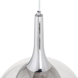 Grey metal and glass ceiling lamp 30 x 30 x 50 cm