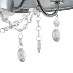 Grey metal ceiling lamp, decorative, 44 x 44 x 65 cm