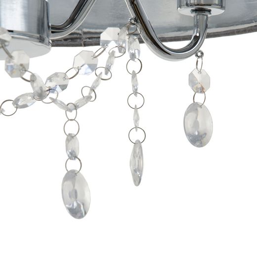 Grey metal ceiling lamp, decorative, 44 x 44 x 65 cm