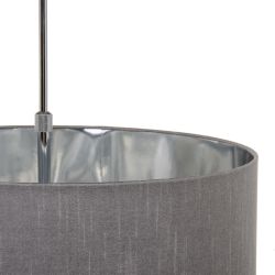 Grey metal ceiling lamp, decorative, 44 x 44 x 65 cm