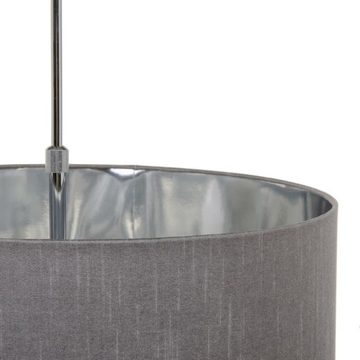 Grey metal ceiling lamp, decorative, 44 x 44 x 65 cm