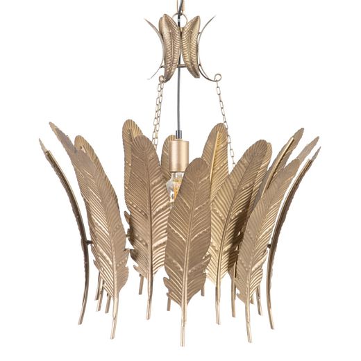 Ceiling lamp with gold leaves, metal, 55 x 55 x 60 cm