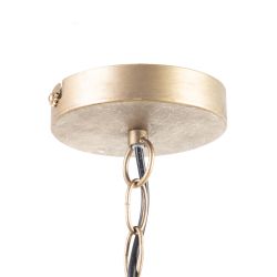 Ceiling lamp with gold leaves, metal, 55 x 55 x 60 cm