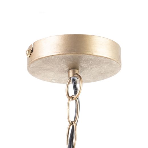 Ceiling lamp with gold leaves, metal, 55 x 55 x 60 cm