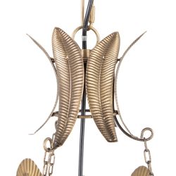 Ceiling lamp with gold leaves, metal, 55 x 55 x 60 cm