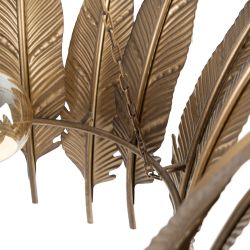 Ceiling lamp with gold leaves, metal, 55 x 55 x 60 cm