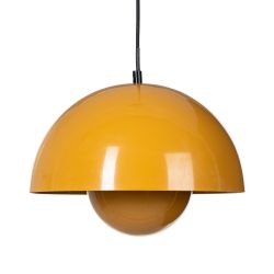 Orangefarbene Metall-Deckenleuchte 30 x 30 x 22 cm