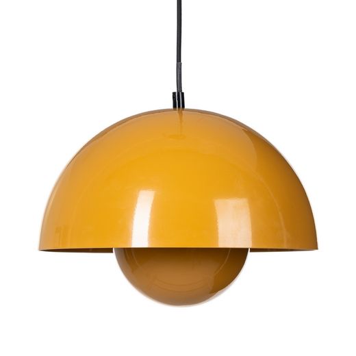 Orangefarbene Metall-Deckenleuchte 30 x 30 x 22 cm