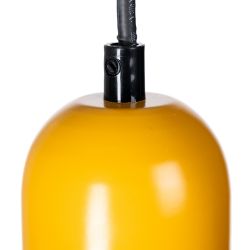 Deckenleuchte aus orangefarbenem Metall und Glas, 25 x 25 x 23 cm