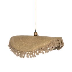 Natural fiber ceiling lamp 60 x 60 x 6 cm