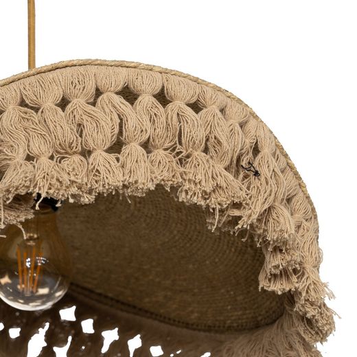 Natural fiber ceiling lamp 78 x 78 x 8 cm