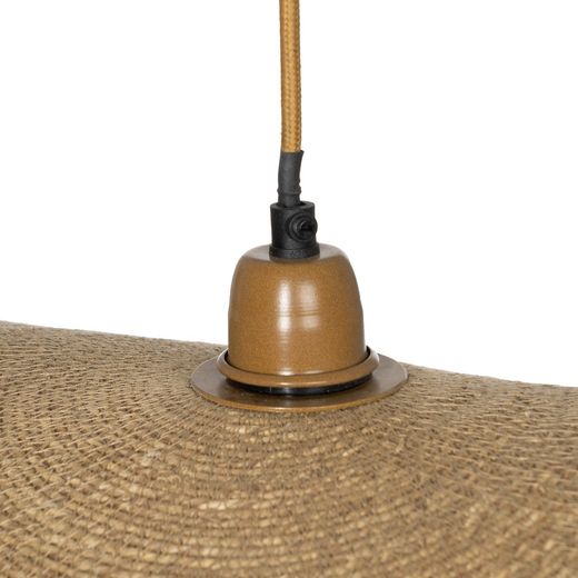 Natural fiber ceiling lamp 90 x 90 x 6 cm