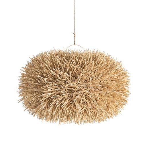 Natural rattan ceiling lamp, lighting, 70 x 70 x 45 cm