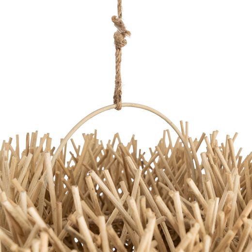 Natural rattan ceiling lamp, lighting, 70 x 70 x 45 cm