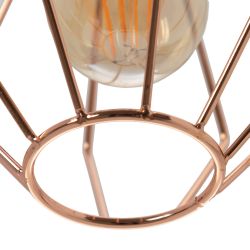 Black and copper metal ceiling lamp 15 x 15 x 30 cm