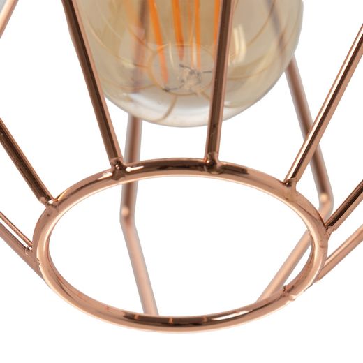 Black and copper metal ceiling lamp 15 x 15 x 30 cm