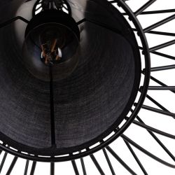 Black iron ceiling lamp, lighting, 30 x 30 x 45 cm