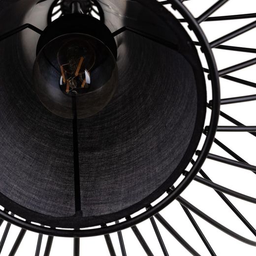Black iron ceiling lamp, lighting, 30 x 30 x 45 cm