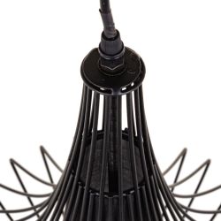 Black iron ceiling lamp, lighting, 30 x 30 x 45 cm