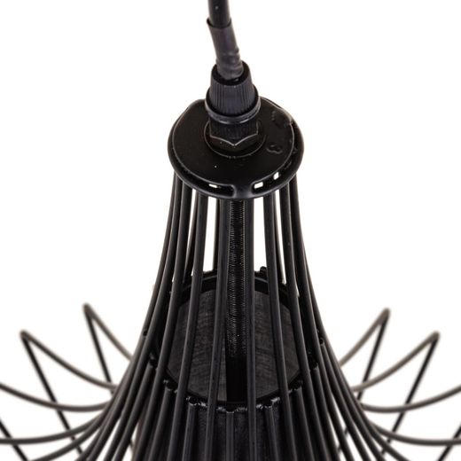 Black iron ceiling lamp, lighting, 30 x 30 x 45 cm